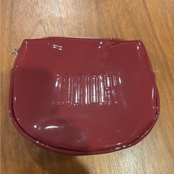 Dior Handbags - Dior Glossy Burgundy Cosmetic Bag 006